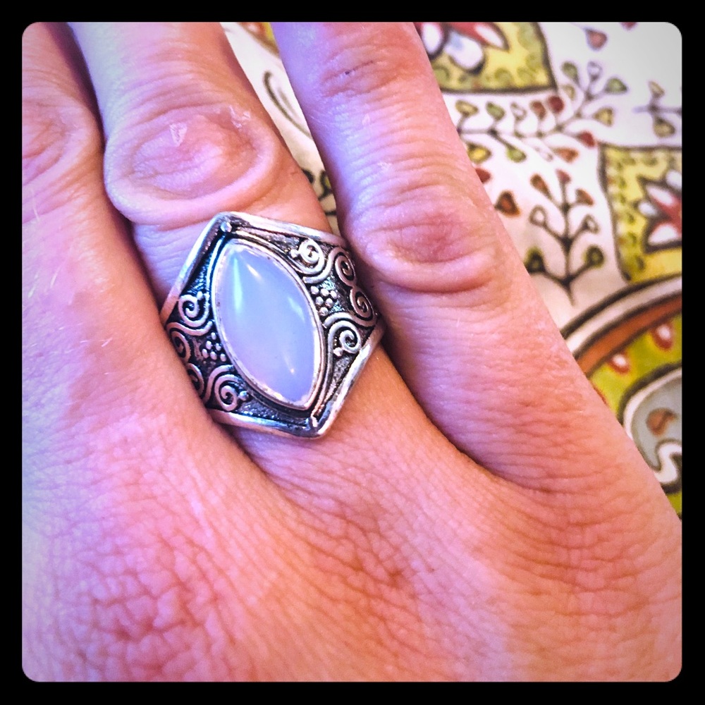 Sterling Silver Vintage Style Moonstone Ring